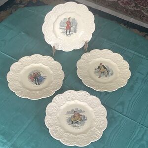 4 Coalport Kingsware 9” Plates - Charles Dickens